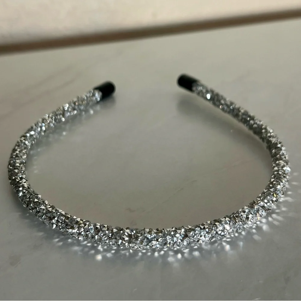 NEW Silver Crystal Headband